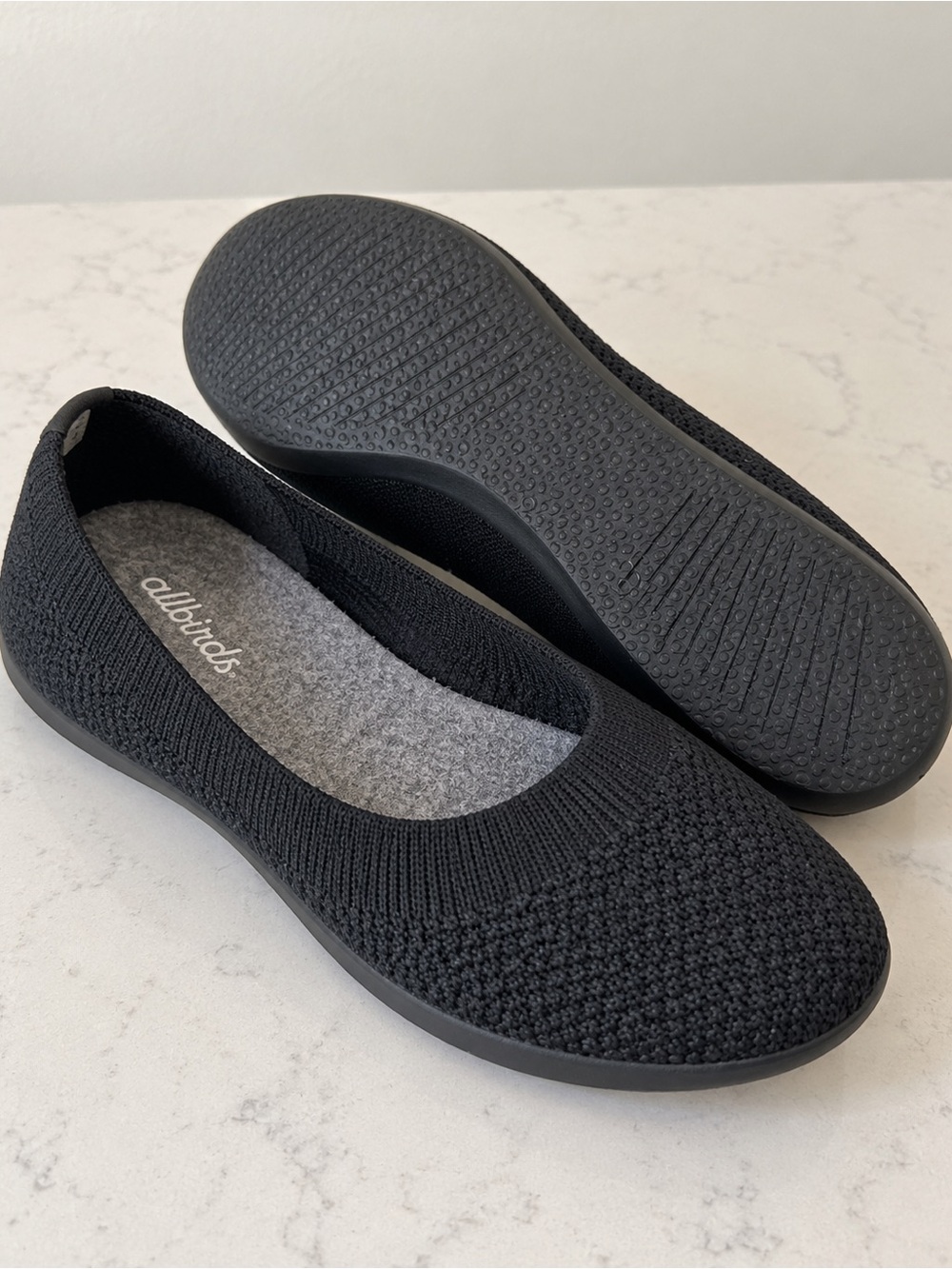 Allbirds Tree Breezers Black Ballet Flats Women’s 6.5 Never Worn